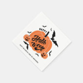 Festliches Spooky Pumpkins Halloween-Party Serviette (Ecke)