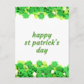 Festliches St. Patrick's Day Kleeblatt Postkarte (Vorderseite)