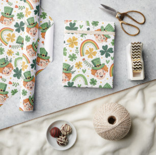 Festliches St. Patrick's Day Wrapping Paper Geschenkpapier