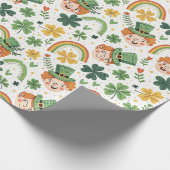 Festliches St. Patrick's Day Wrapping Paper Geschenkpapier (Ecke)