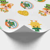 Festliches St. Patrick's Day Wrapping Paper Geschenkpapier (Ecke)
