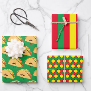 Festliches Taco-Einwickelpapier-Set Geschenkpapier Set