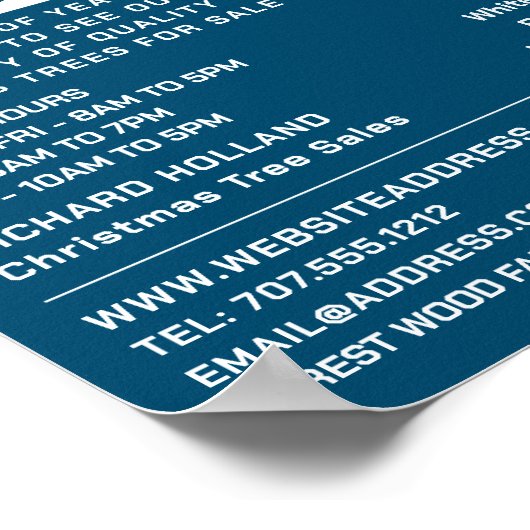 Festliches Tannenbaumdesign, Verkauf von Weihnacht Poster (Ecke)