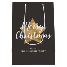 Festliches Taupe-Braun-Gold-Stern-Weihnachten 