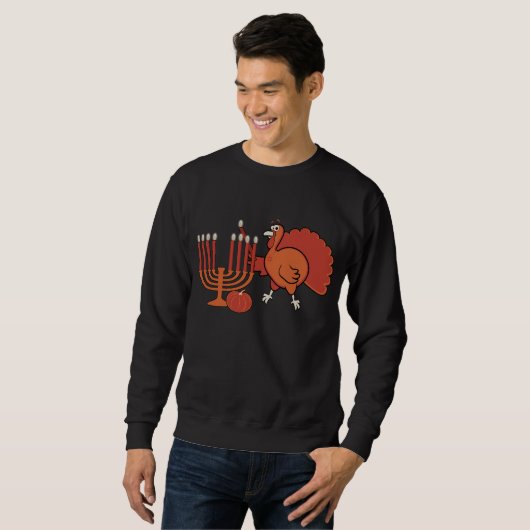 Festliches "Thanksgivukkah" Crewneck Sweatshirt (Vorne ganz)