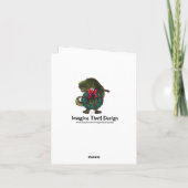 Festliches Tyrannosaurus-Weihnachten Feiertagskarte (Rückseite)