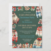 Festliches Ugly Christmas Sweater Einzigartiges Pa Einladung (Vorderseite)