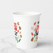 Festliches Ugly Sweater Party Wasserfarbe Pappbecher (Rechts)