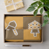 Festliches Urlaubsrastermuster Seidenpapier (Geschenk)