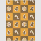 Festliches Urlaubsrastermuster Seidenpapier (Vorderseite)