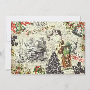 Festliches Vintage-viktorianisches Weihnachtsmann-