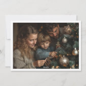 Festliches Wappen mit Mistelograu Foto Weihnachten (Rückseite)