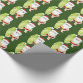 Festliches Weihnachten, das Sankt mit Ziegeln Geschenkpapier (Ecke)