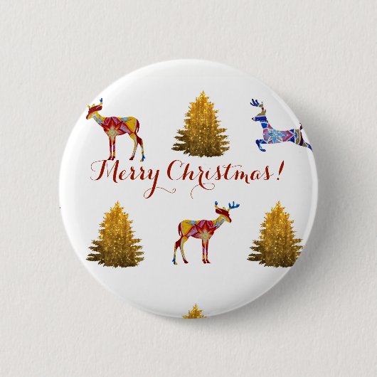 Festliches Weihnachts-Abzeichen Button (Vorderseite)