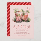 Festliches Weihnachts-Cocktail-Party Einladung (Vorne/Hinten)