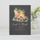 Festliches Weihnachts-Cocktail-Party Einladung (Stehend Vorderseite)