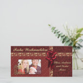 Festliches Weihnachts Entwurf Feiertagskarte (Stehend Vorderseite)