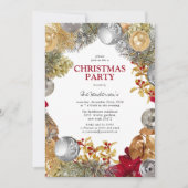 Festliches Weihnachts-Party Einladung (Vorderseite)