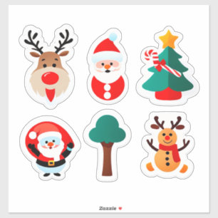 Festliches Weihnachts-Sticker-Set Aufkleber
