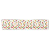 Festliches Weihnachtsbirnen-Muster, Retro Kurzer Tischläufer (Horizontal)