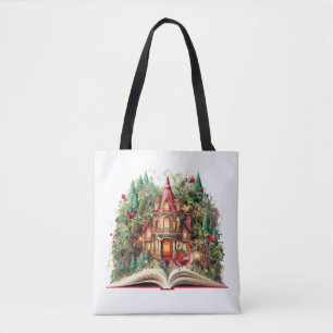 Festliches Weihnachtsbuch-Design Tasche