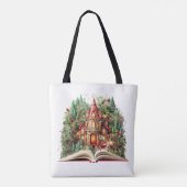 Festliches Weihnachtsbuch-Design Tasche (Rückseite)