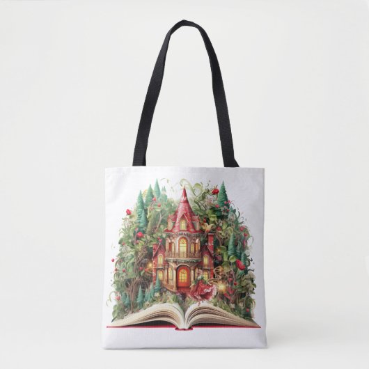 Festliches Weihnachtsbuch-Design Tasche (Vorderseite)