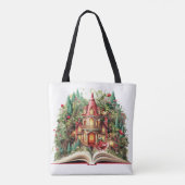 Festliches Weihnachtsbuch-Design Tasche (Rückseite)