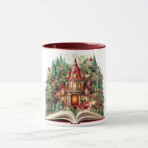 Festliches Weihnachtsbuch-Design Tasse
