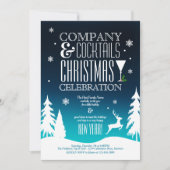 Festliches Weihnachtscocktail-Party Einladung (Vorderseite)