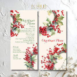 Festliches Weihnachtsfest Abendessen Party Menükarte