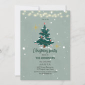 Festliches Weihnachtsfest Einladung Schneeflocke B (Vorderseite)