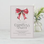 Festliches Weihnachtsfest Party Einladung mit Weih (Stehend Vorderseite)