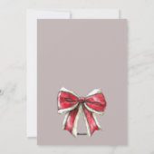 Festliches Weihnachtsfest Party Einladung mit Weih (Rückseite)