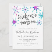 Festliches Weihnachtsfest Party Feiern die Jahresz Einladung (Vorderseite)