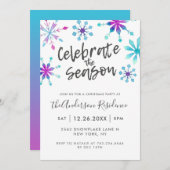 Festliches Weihnachtsfest Party Feiern die Jahresz Einladung (Vorne/Hinten)