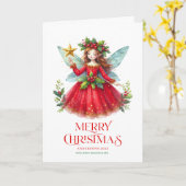 Festliches Weihnachtsfest - personalisierbares Fot Karte (Gelbe Blume)