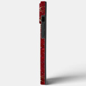 Festliches Weihnachtsfest Rotes Gold Snowflake Win Case-Mate iPhone Hülle (Rückseite / Links)