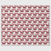 Festliches Weihnachtsfest Taschenkrebse gekachelte Geschenkpapier (Flach)