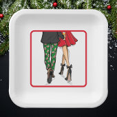 Festliches Weihnachtsfest - Weihnachtsfest im Part Pappteller