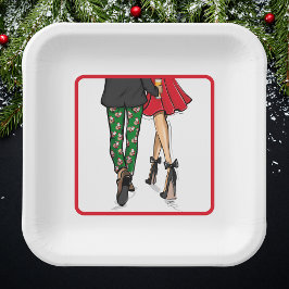 Festliches Weihnachtsfest - Weihnachtsfest im Part Pappteller