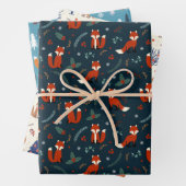 Festliches Weihnachtsfockmuster Geschenkpapier Set (Beispiel)