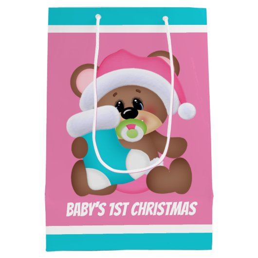 Festliches Weihnachtsgebäck erster Party Mittlere Geschenktüte (Rückseite)