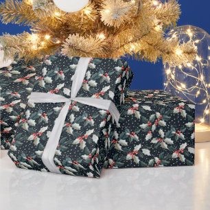 Festliches Weihnachtsgebälk Geschenkpapier