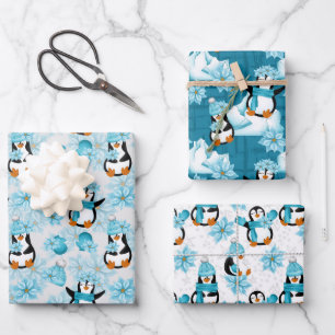 Festliches Weihnachtsgebirgsmuster Geschenkpapier Set