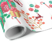 Festliches Weihnachtsgeschenkpapier Geschenkpapier (Rolleneckpunkt)
