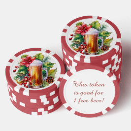 Festliches Weihnachtsgetränk Pokerchips