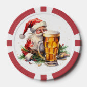 Festliches Weihnachtsgetränk Pokerchips (Vorderseite)