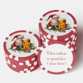 Festliches Weihnachtsgetränk Pokerchips