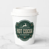 Festliches Weihnachtskakao-Party Pappbecher (Rückseite)
